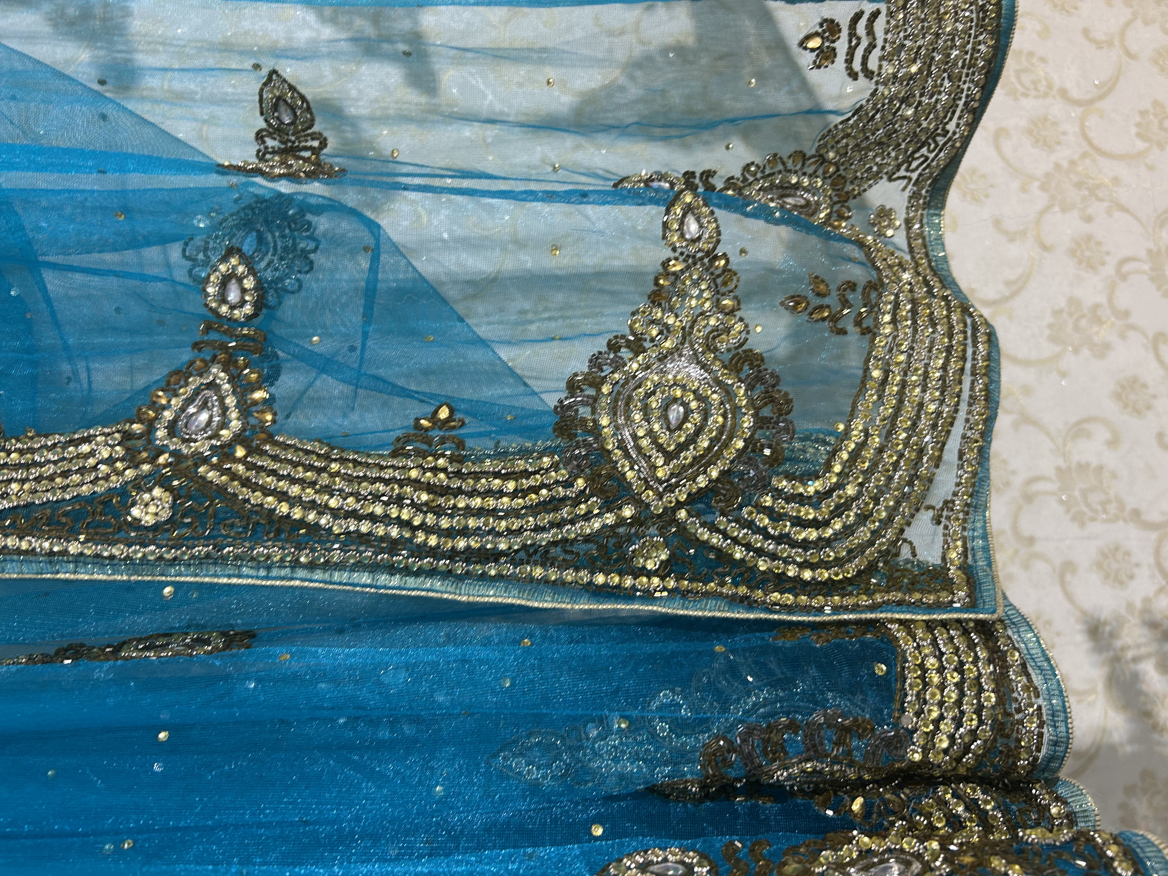 Neelanjali vintage net saree — image 4