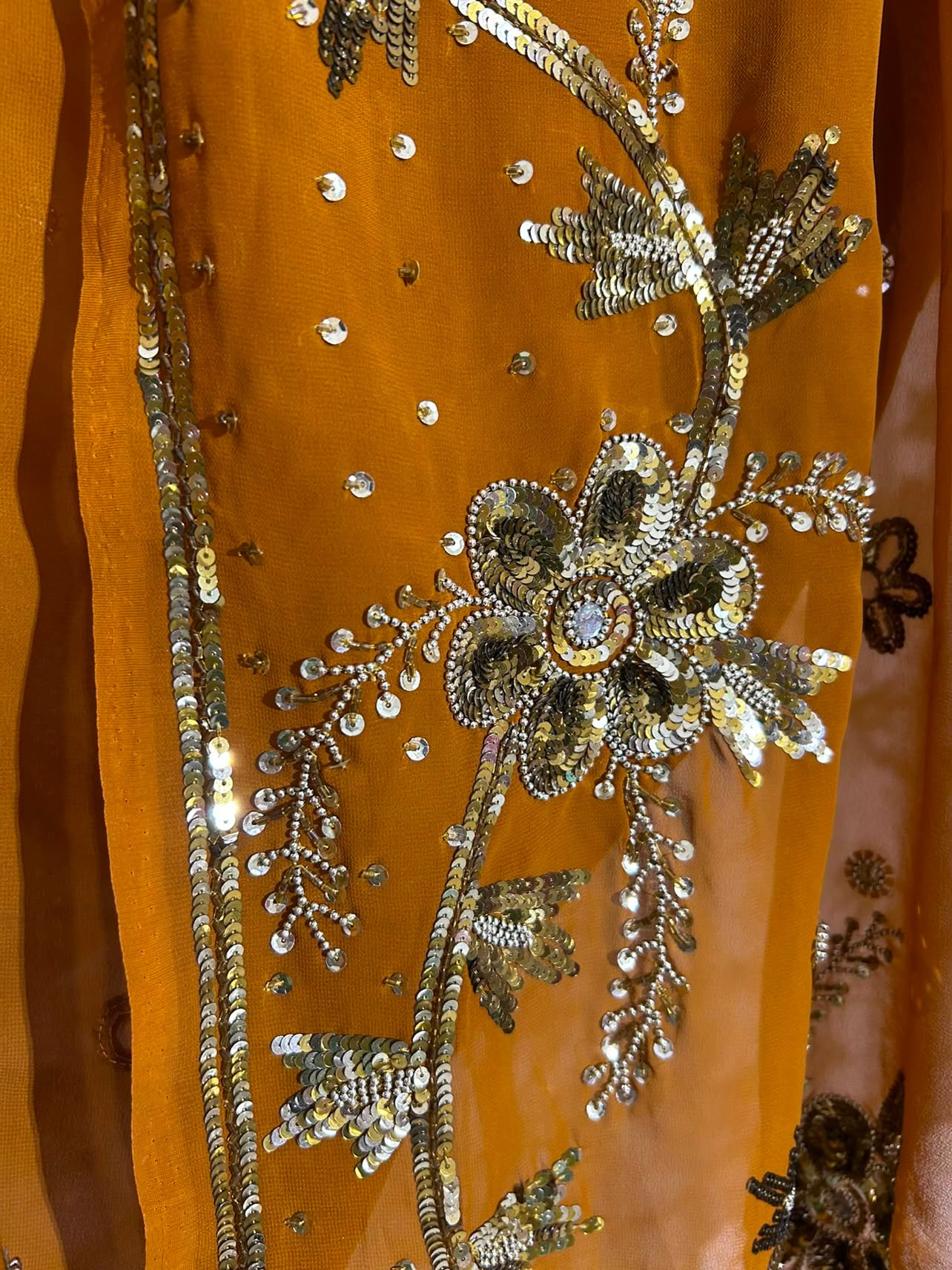 Antique mustard saree — image 5