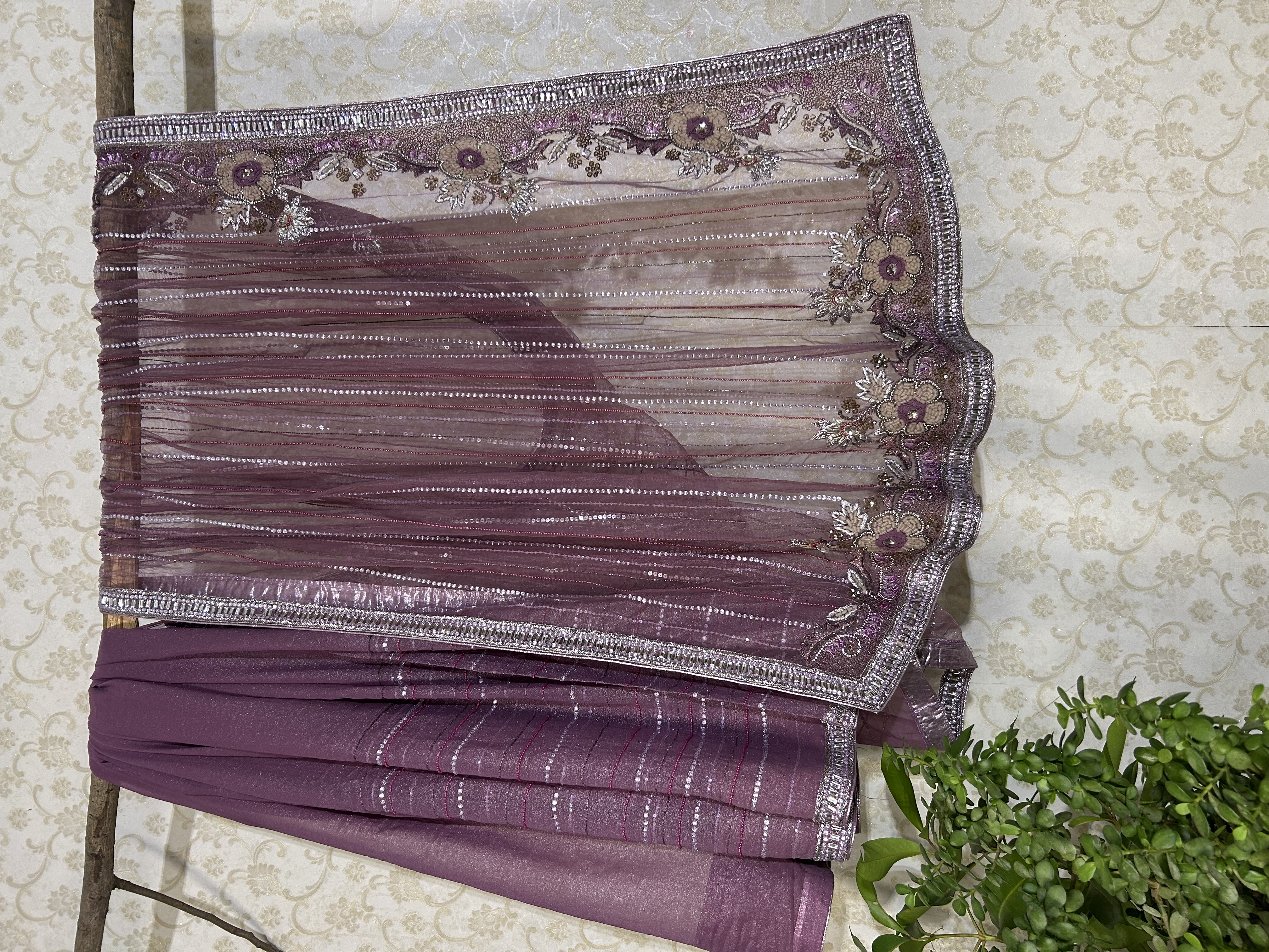 Dusty Amethyst Saree — image 1