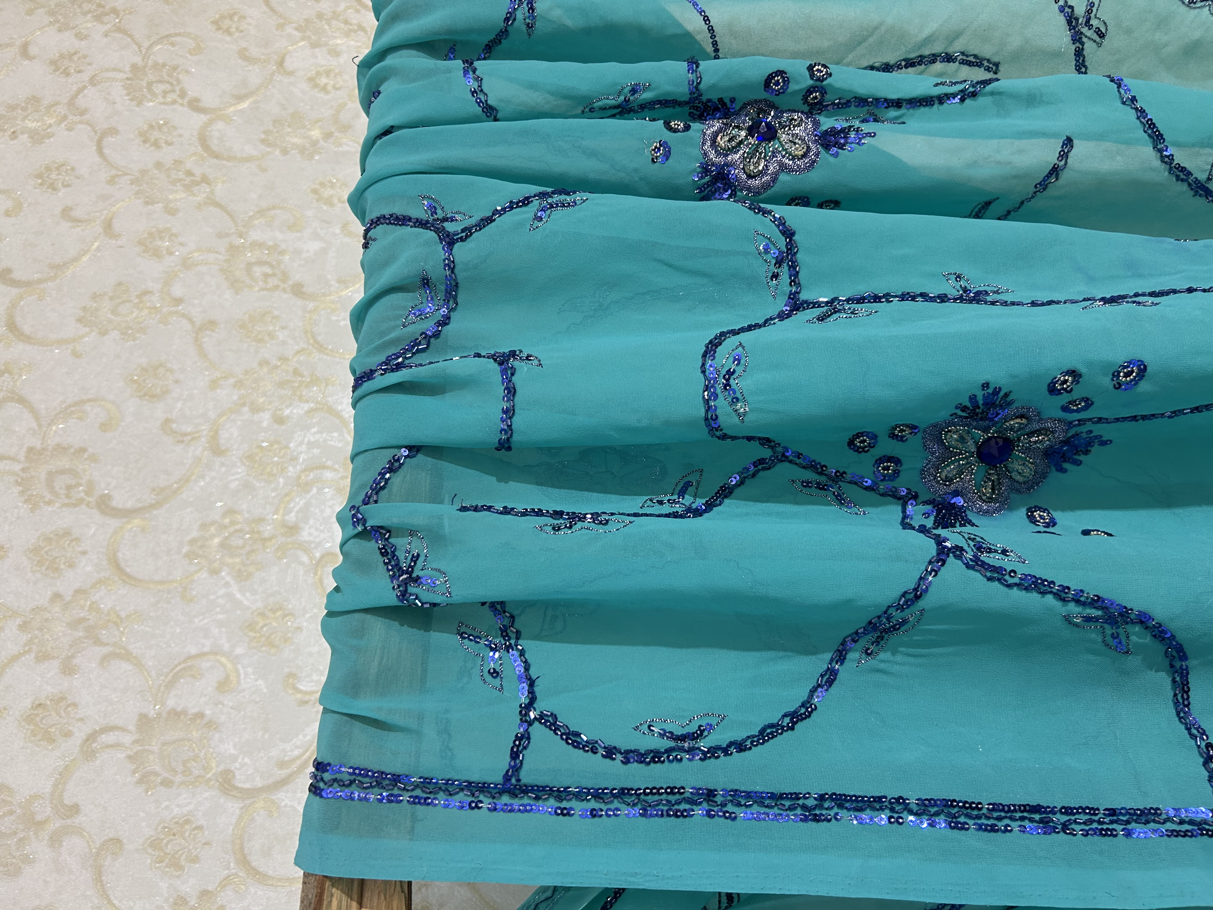 Leher embroidered saree — image 5
