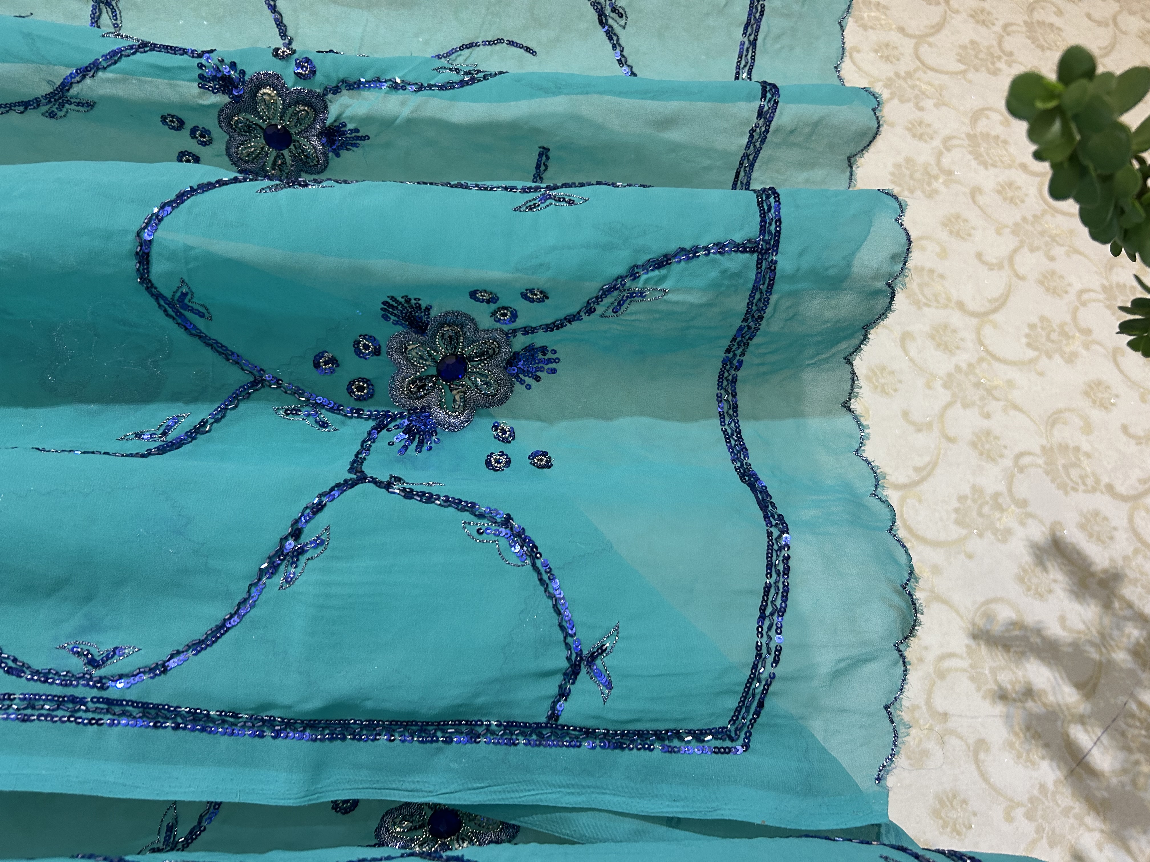 Leher embroidered saree — image 4
