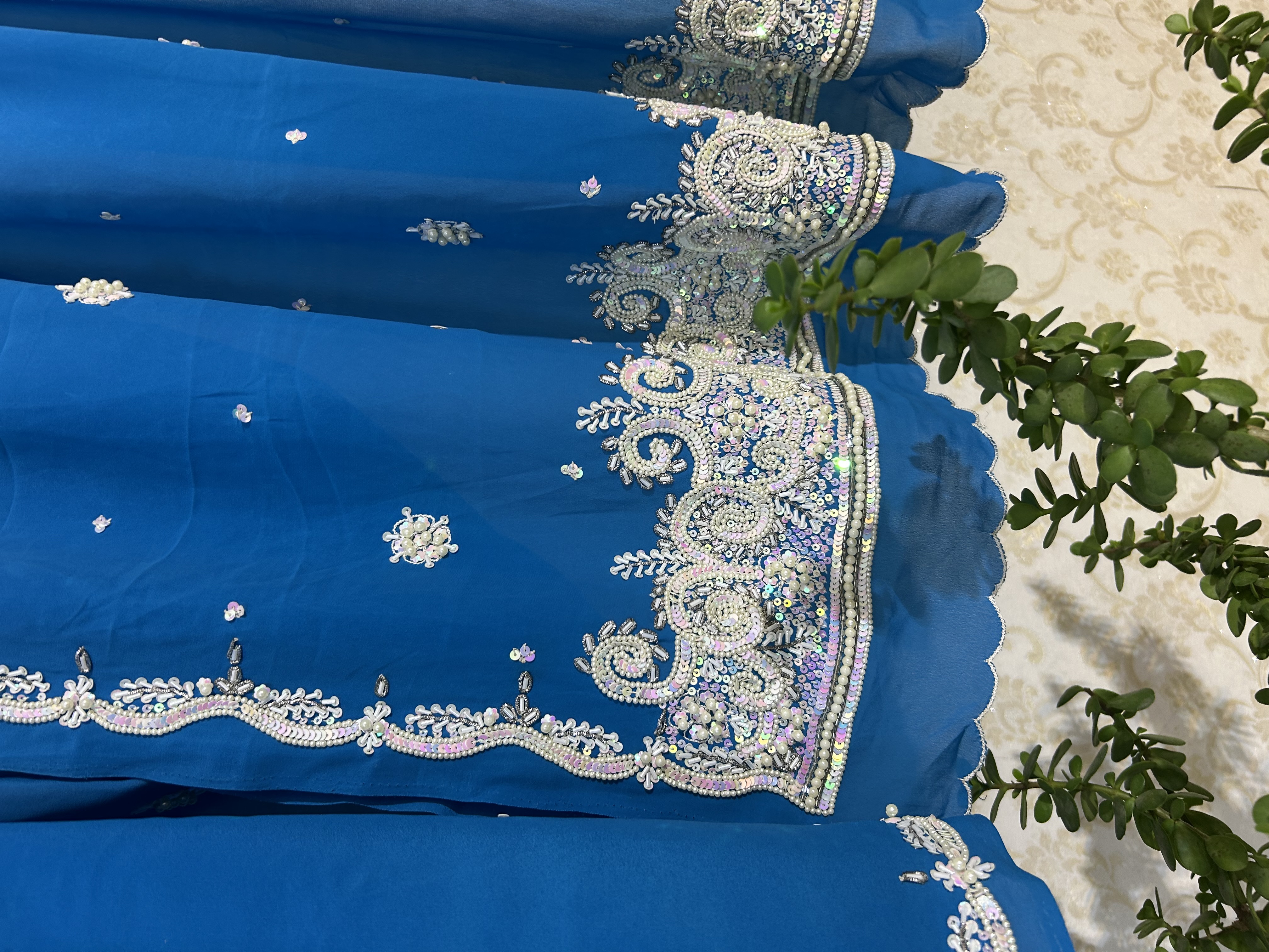 Moti mohini georgette saree — image 3