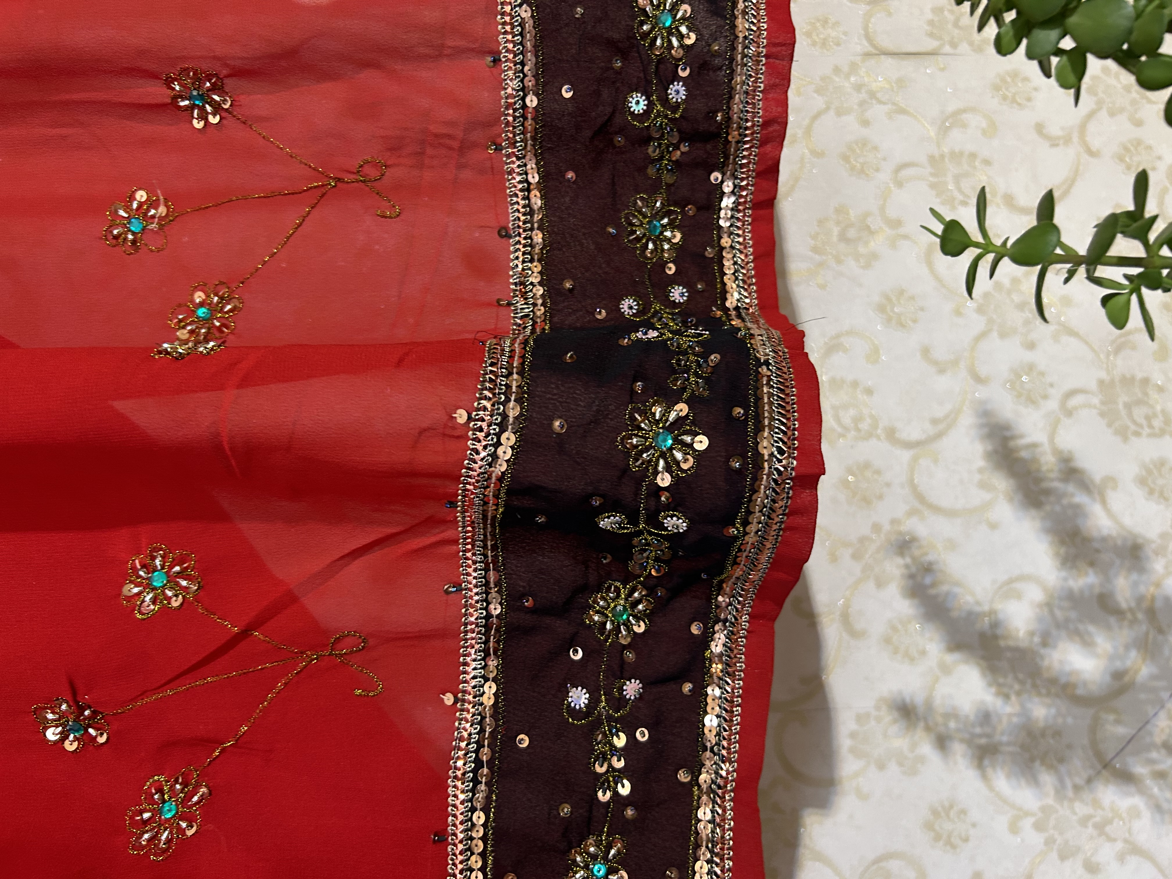 Lalita thread embroidered saree — image 5