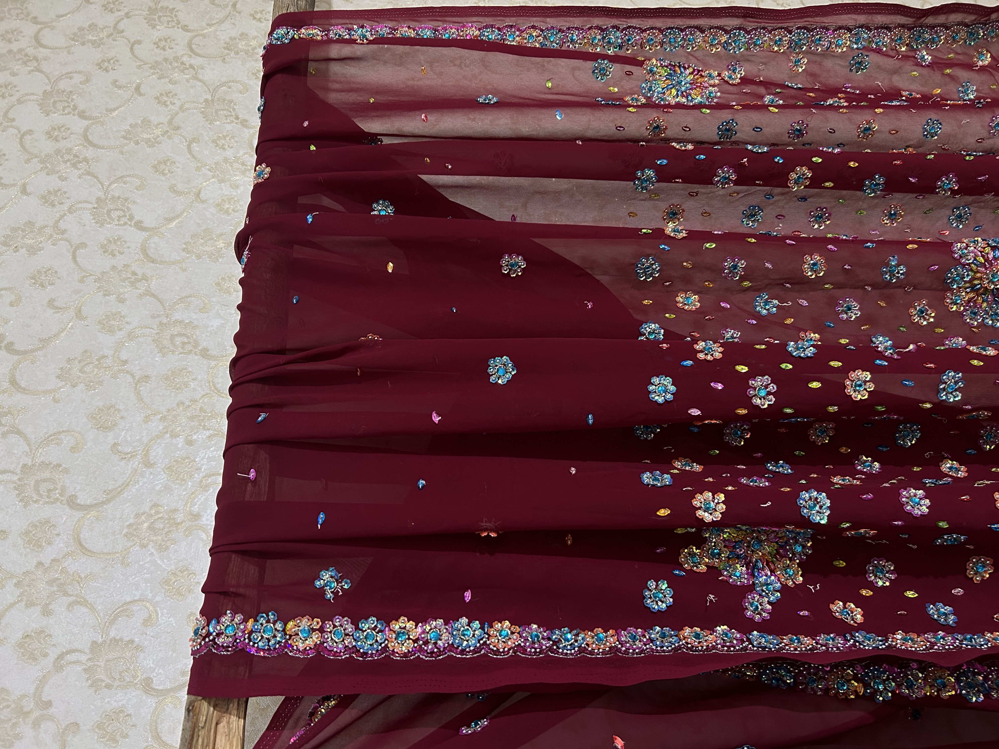 Gulistan hand embroidered saree — image 3