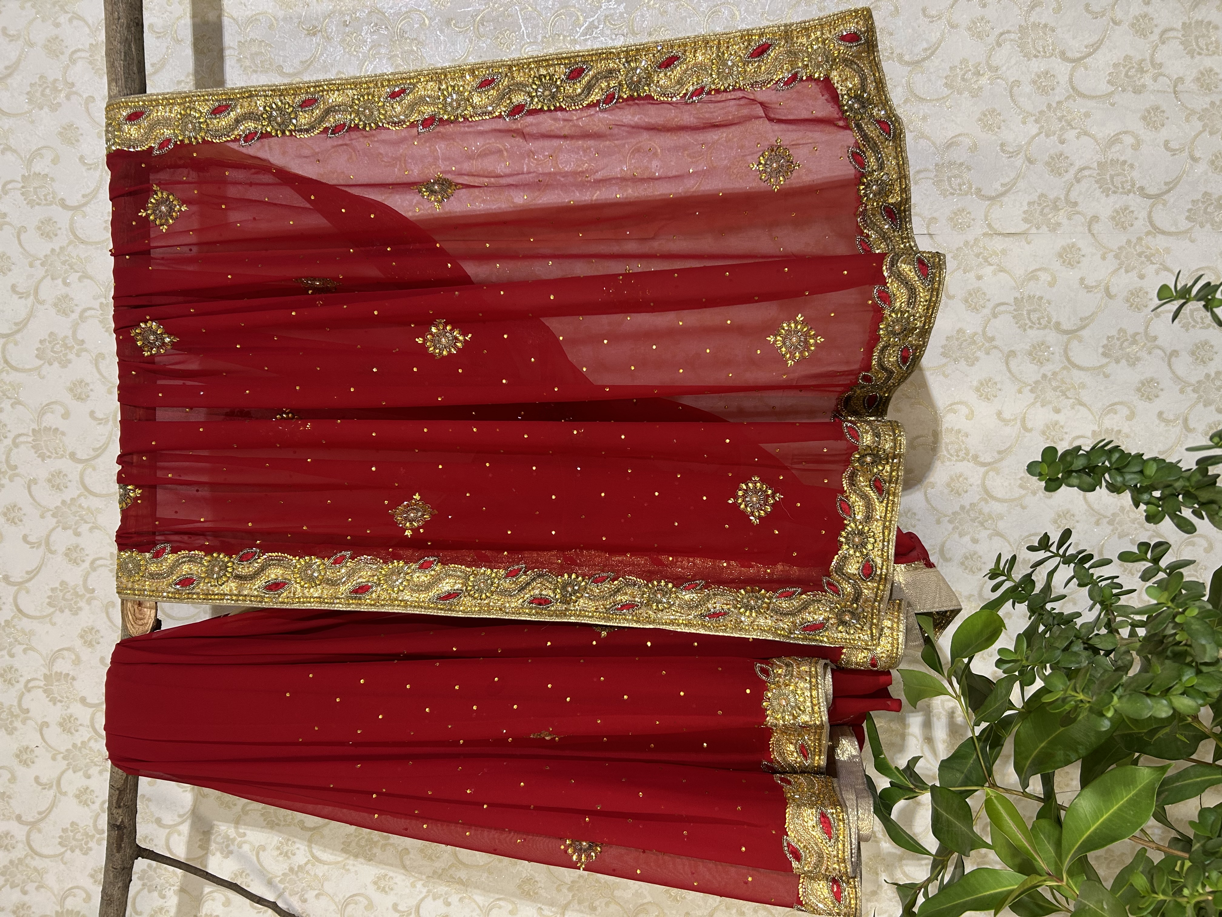 Crimson Royale saree — image 1