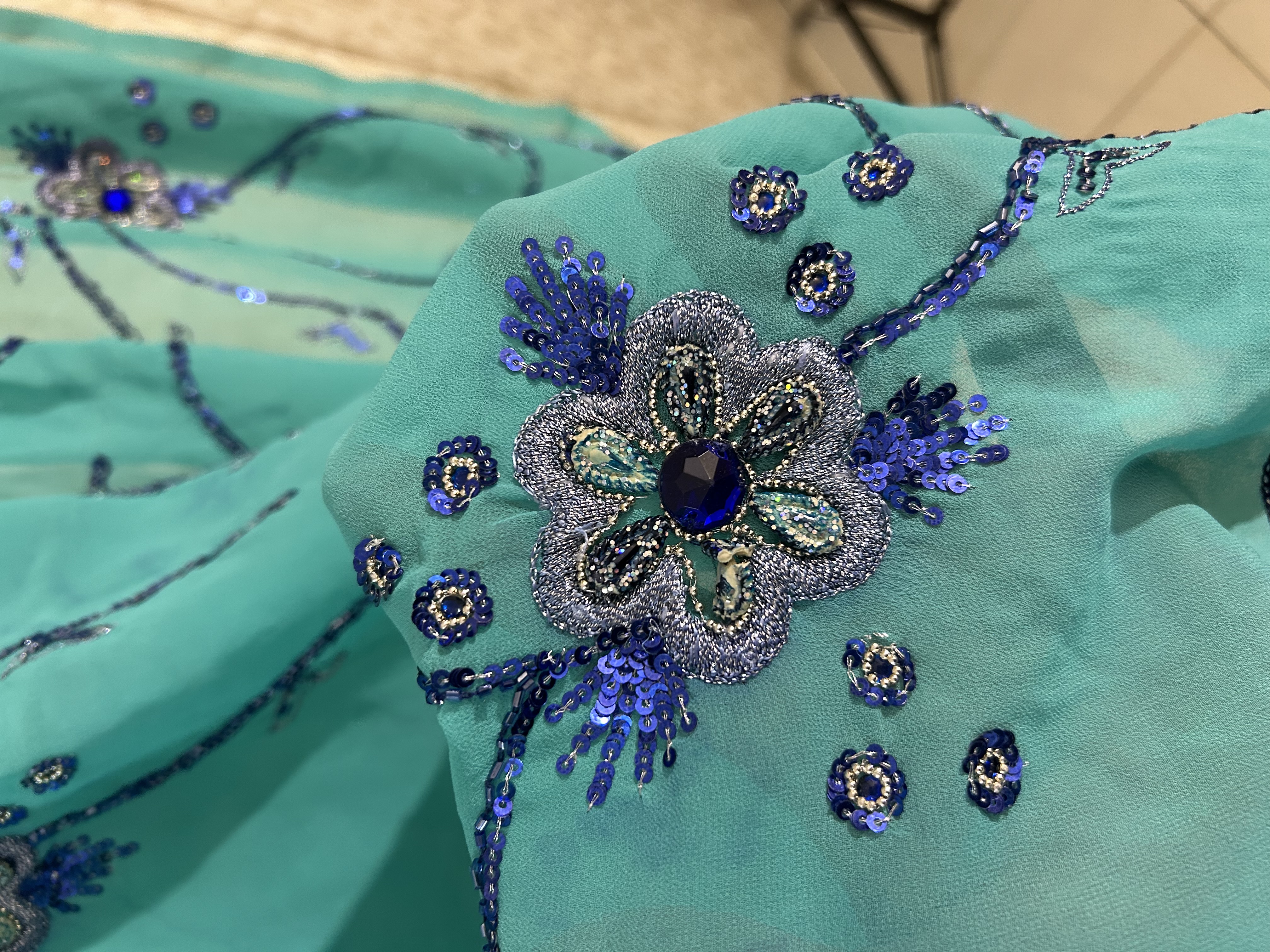 Leher embroidered saree — image 3