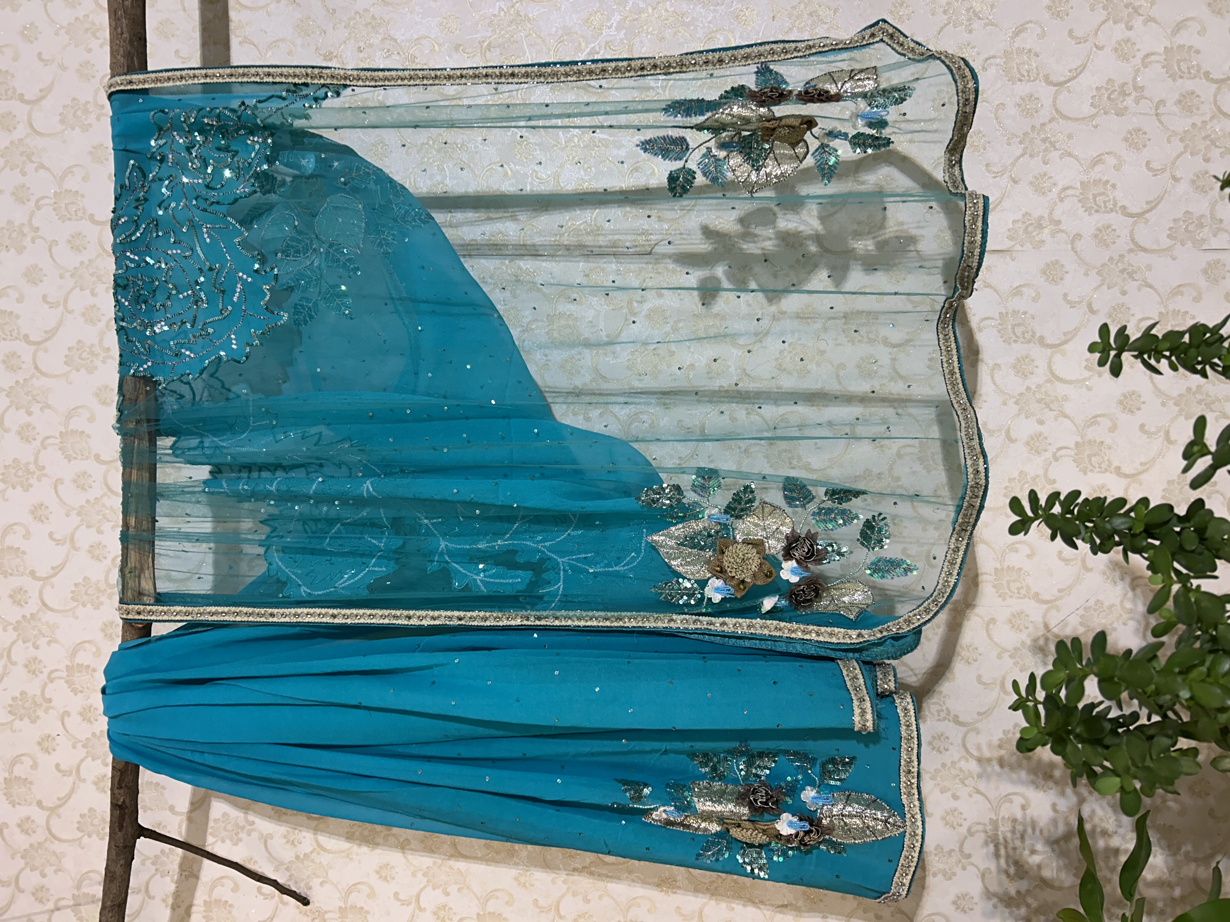 Ocean Bloom saree — image 1