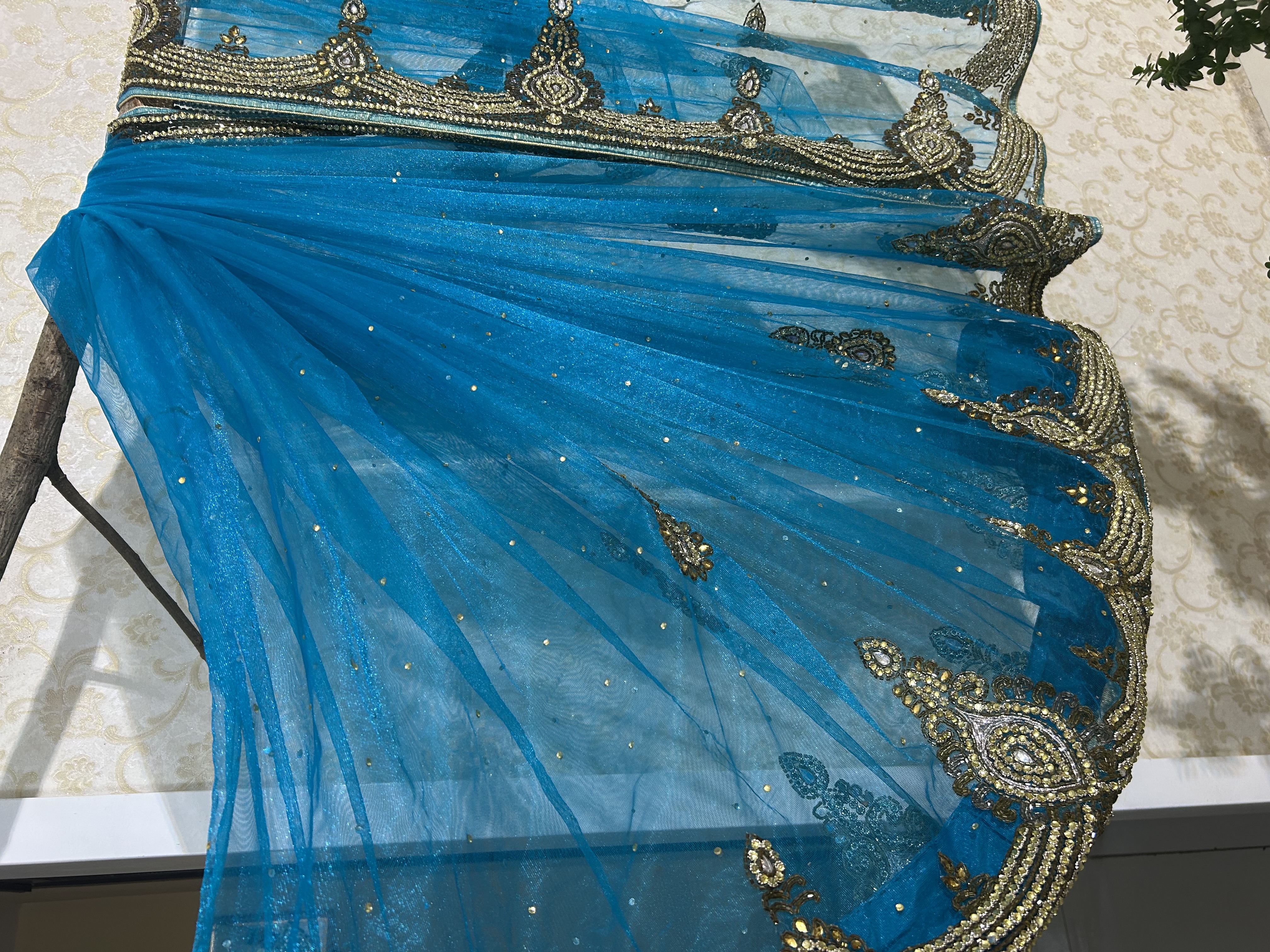 Neelanjali vintage net saree — image 2