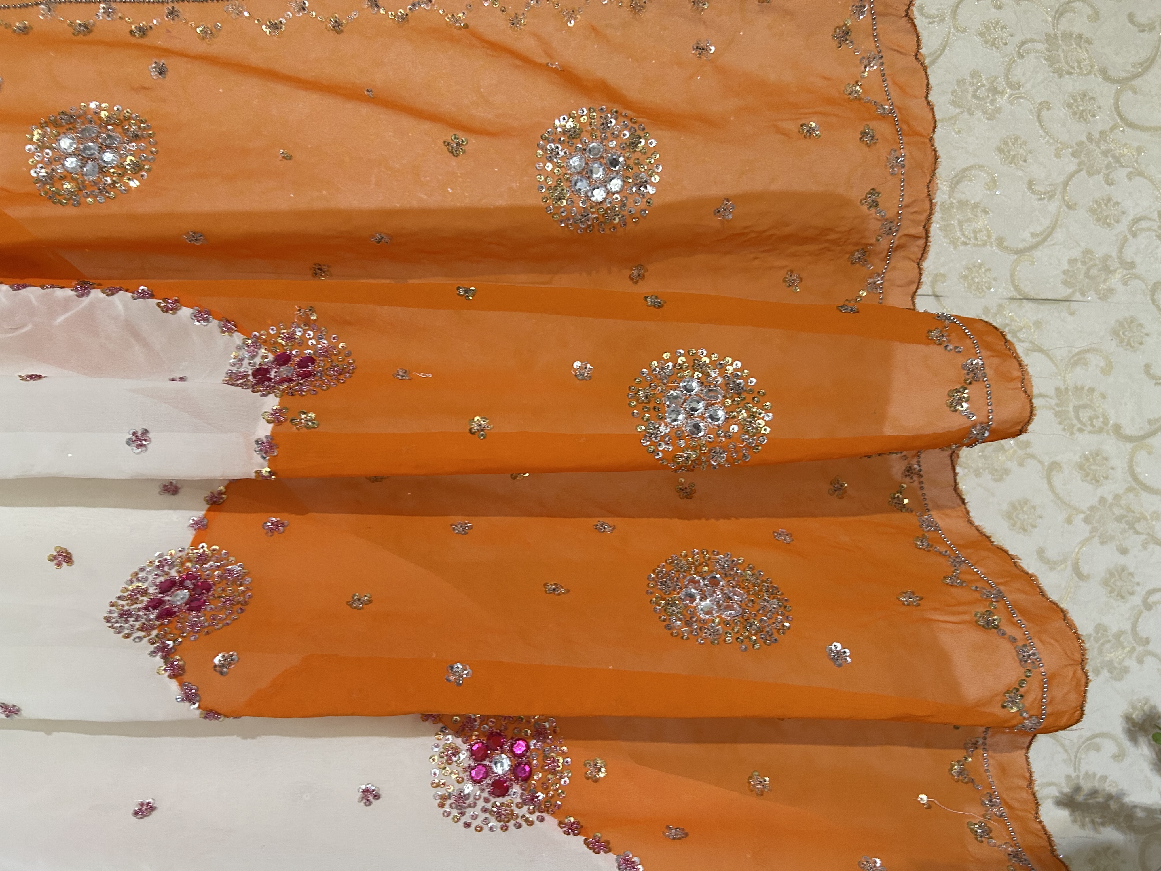Usha dual colour saree — image 3