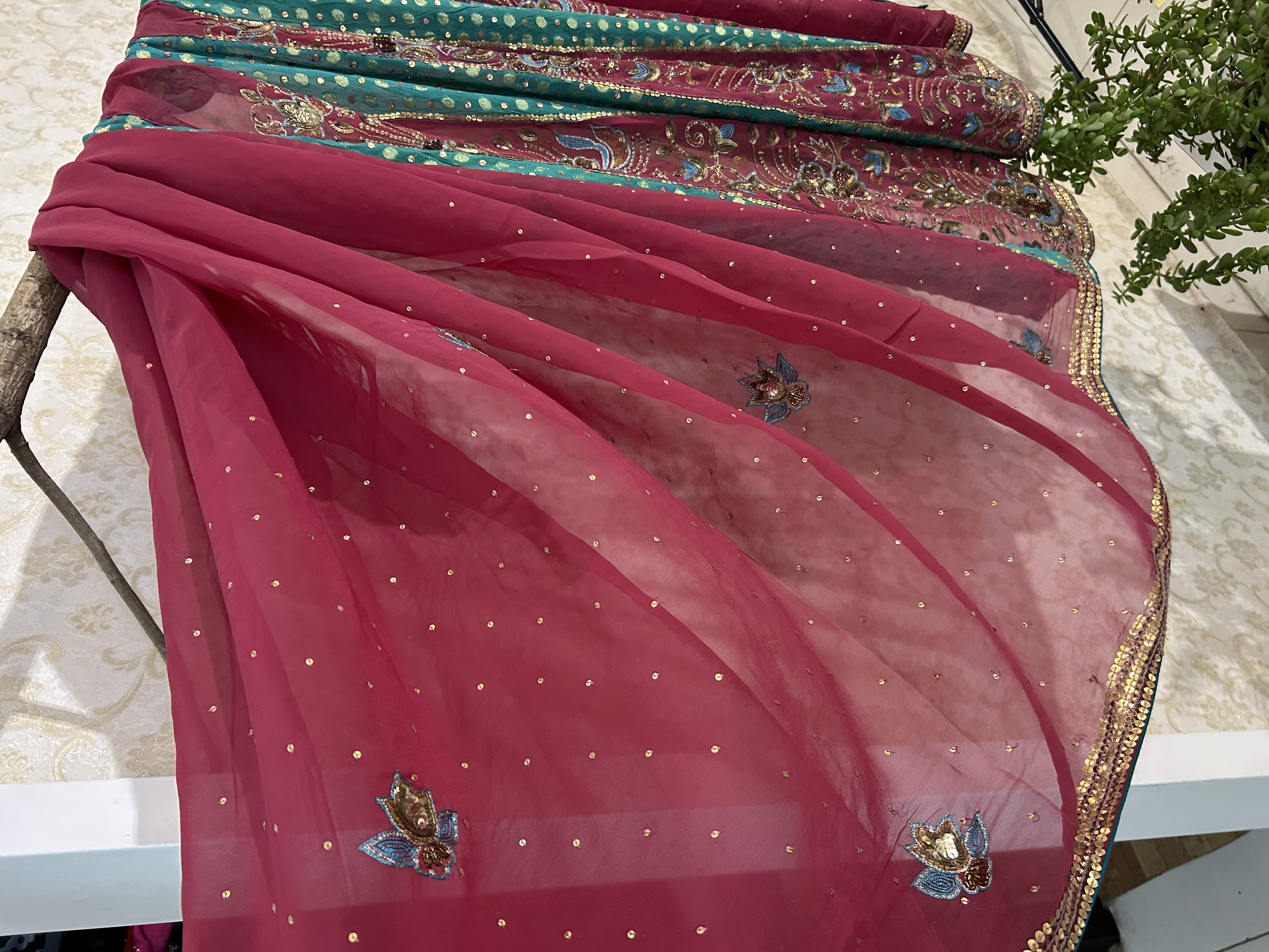 Rang mahal lehenga saree — image 3