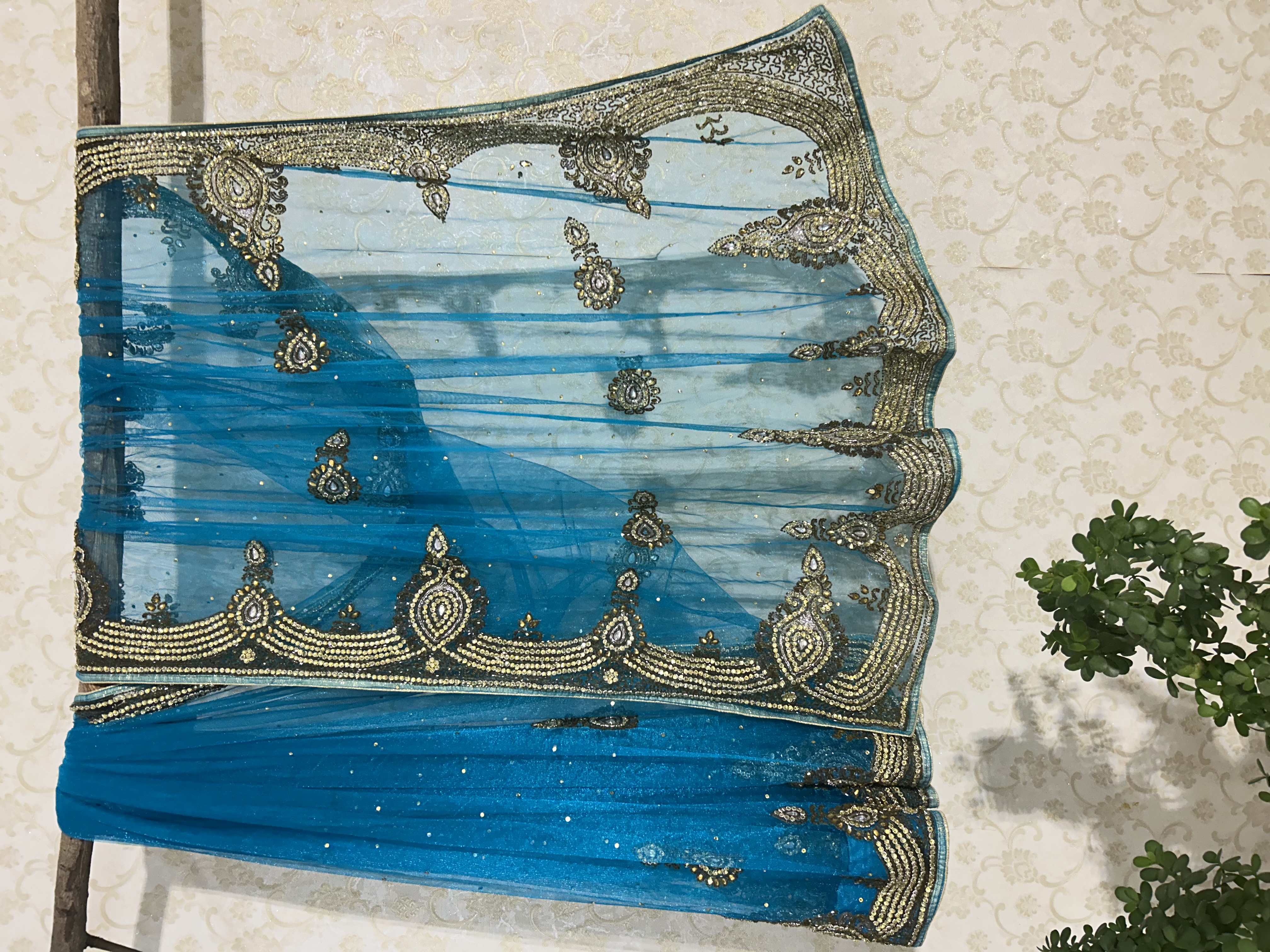 Neelanjali vintage net saree — image 1