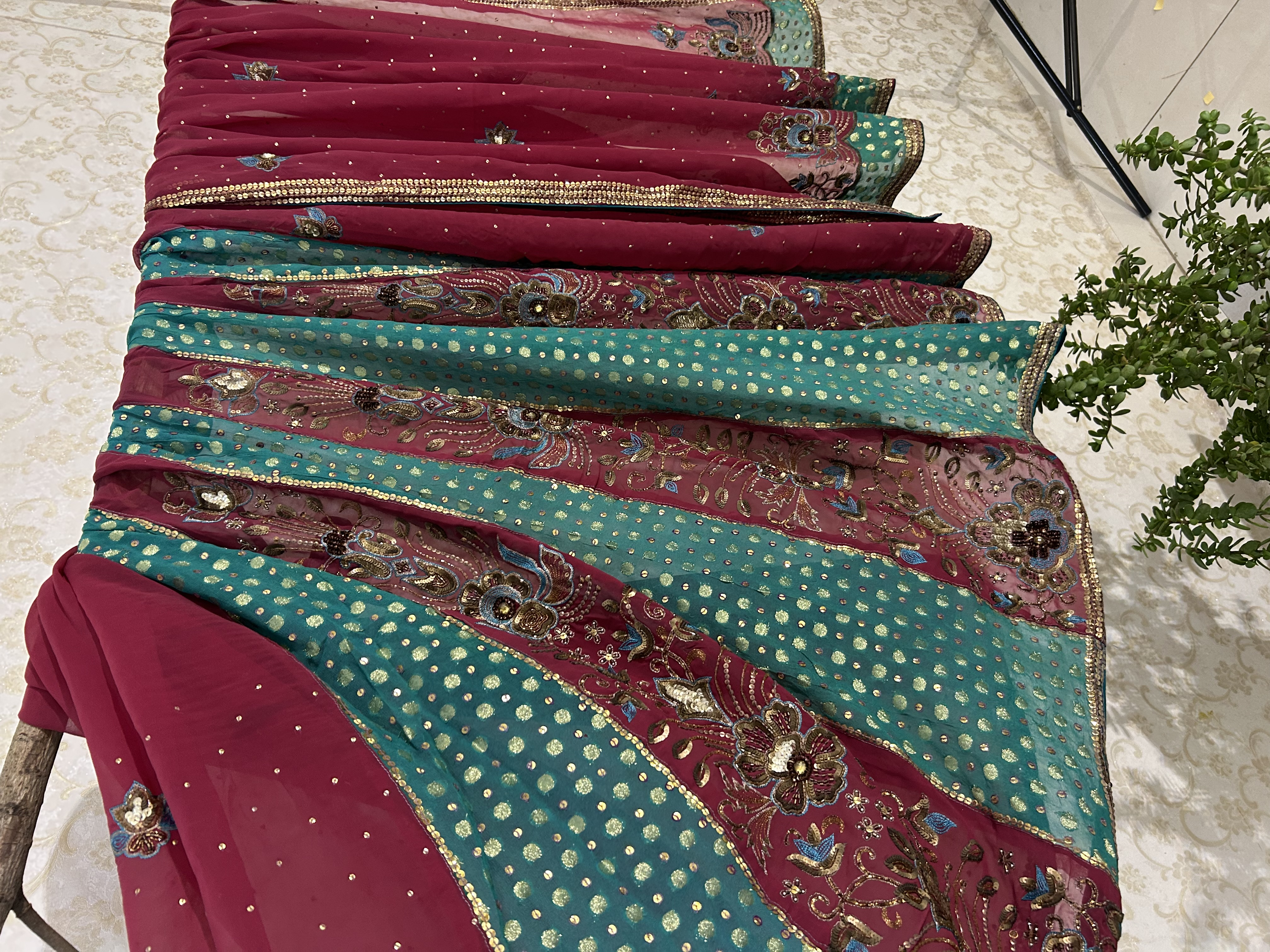 Rang mahal lehenga saree — image 2