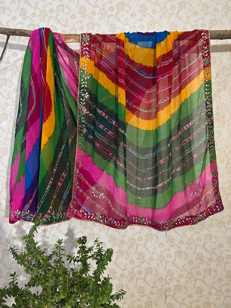 Indrani bandhani saree 