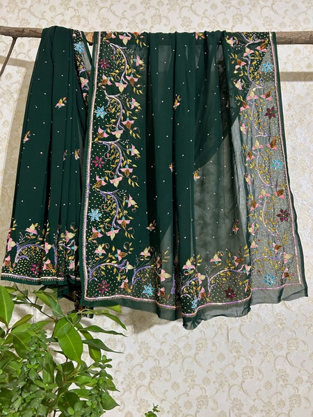Emerald Garden Heirloom Saree