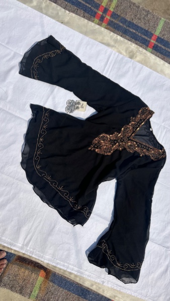 Zeenat Aman black kurti 