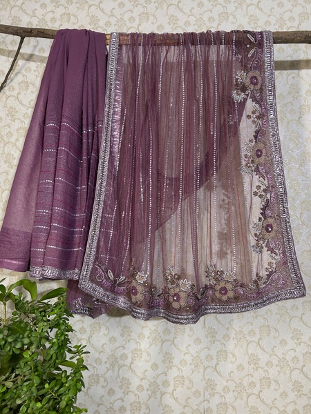 Dusty Amethyst Saree