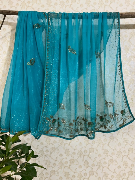 Neel Kusum tissue saree