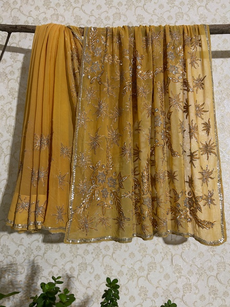 Golden Solstice Saree
