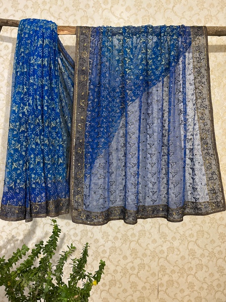 Indraneel gradient net saree