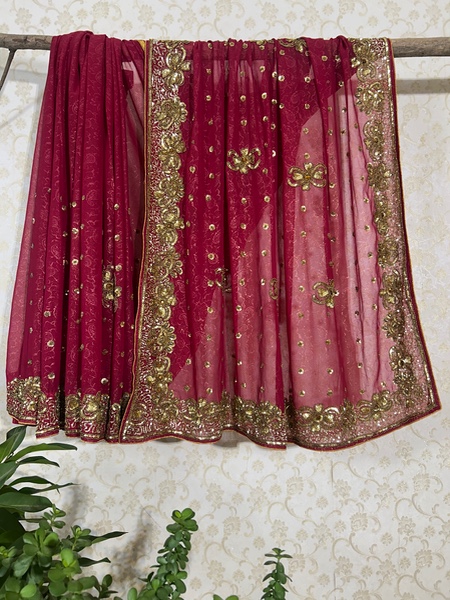 Gulabi Jhalak vintage saree