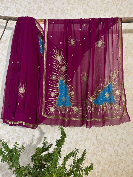 Rani neela vintage saree