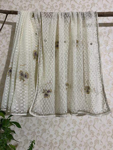 Ivory Moonlight saree