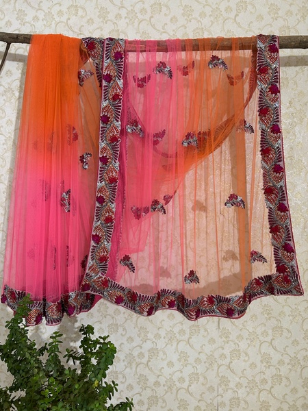 Hot tropic ombre saree