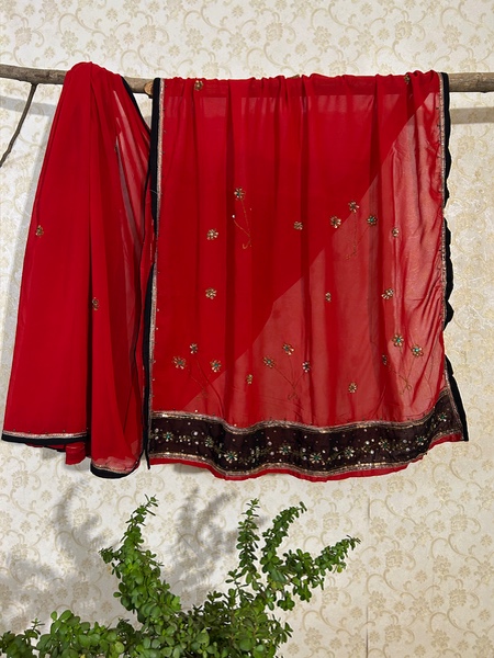 Lalita thread embroidered saree