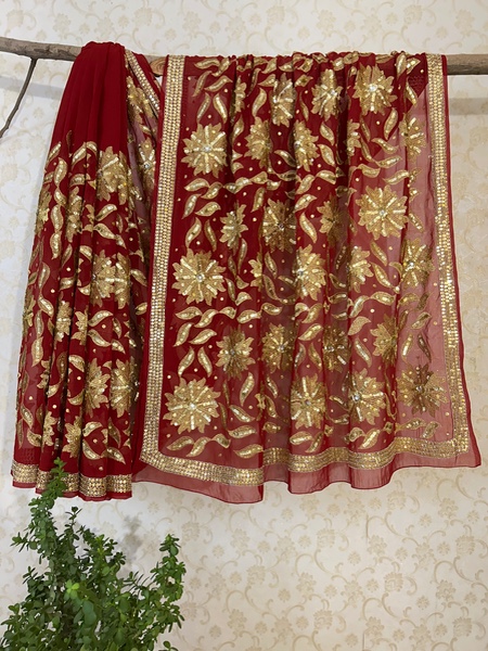 Laal jalwa vintage saree