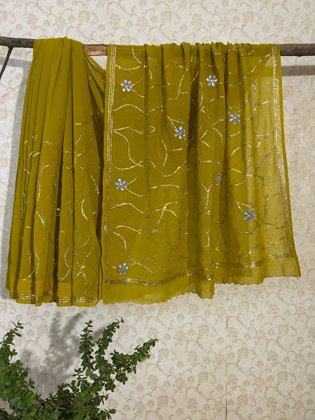 Panna gul vintage saree