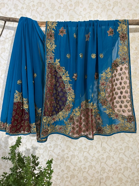 Firoza vintage saree