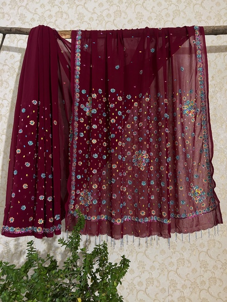 Gulistan hand embroidered saree