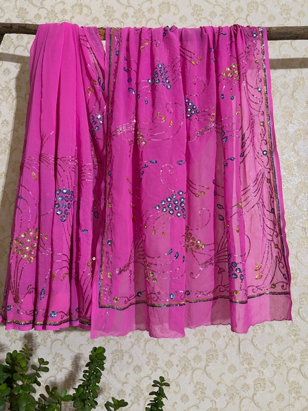 Pink Disco Saree