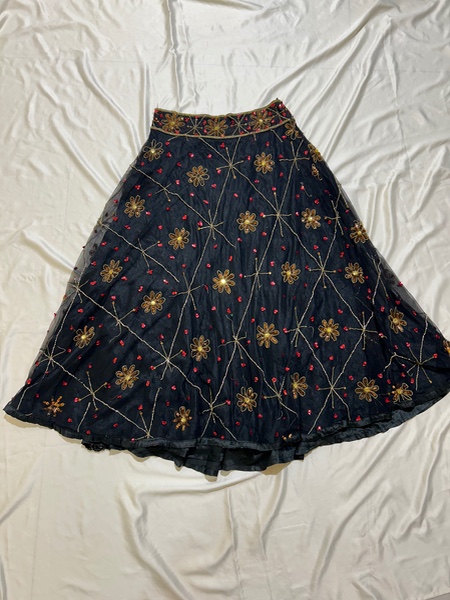 Sitara noir lehenga skirt