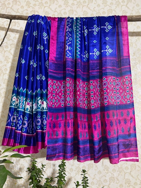 Rasagulla silk patola printed saree