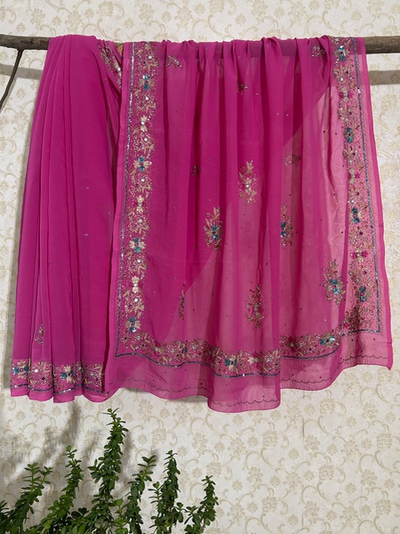 Gulabi Garden vintage saree