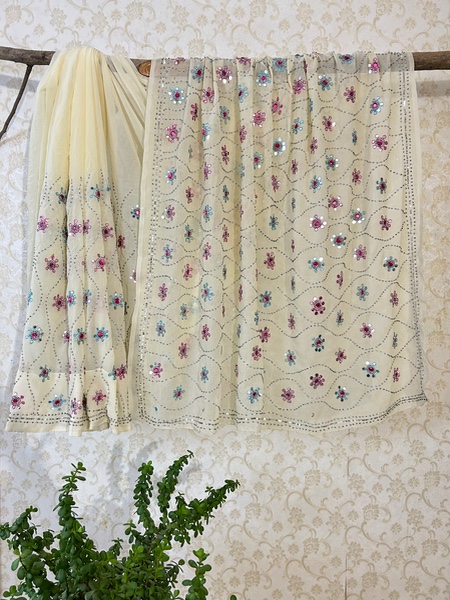 Moti sheesha vintage sares
