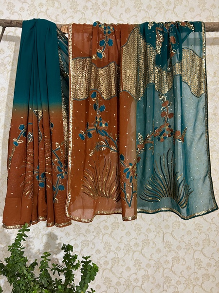 Jheel ombre saree